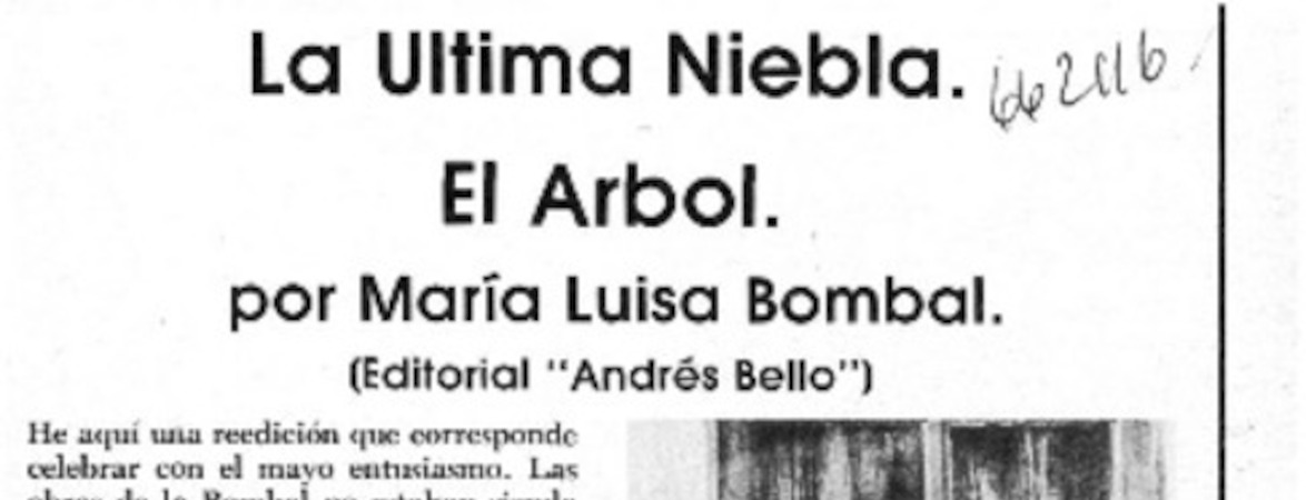 La última niebla. El árbol.  [artículo]