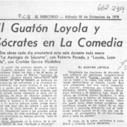 El guatón Loyola y Sócrates en la comedia.  [artículo]