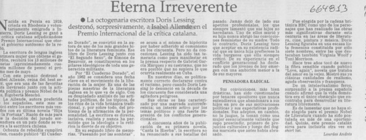 Eterna irreverente