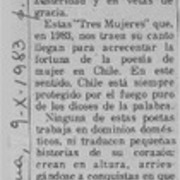 Tres mujeres  [artículo] Andrés Sabella.