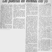 Las Puestas enescena del yo  [artículo] Jean Lucat.