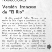 Versión francesa de "El Río".