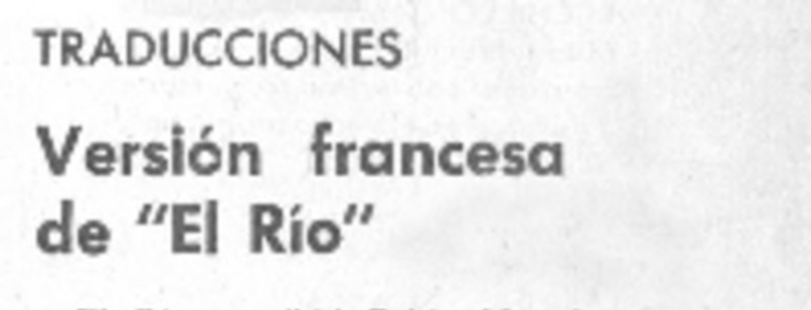 Versión francesa de "El Río".