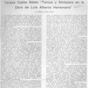 Teresa Cajiao Salas, "temas y símbolos en la obra de Luis Alberto Heiremans"