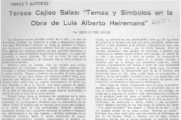 Teresa Cajiao Salas, "temas y símbolos en la obra de Luis Alberto Heiremans"