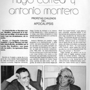 Hugo Correa y Antonio Montero profetas chilenos del apocalipsis