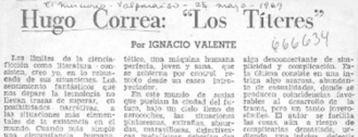 Hugo Correa: "Los títeres"