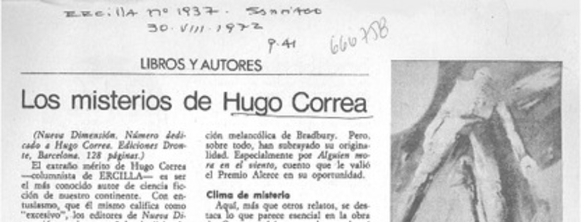 Los misterios de Hugo Correa