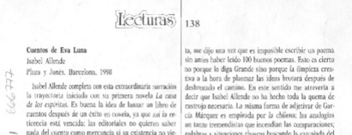 Cuentos de Eva Luna.