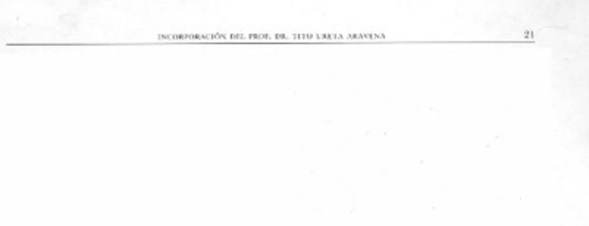 Discurso de incorporación del prof. Dr. Tito Ureta Aravena.