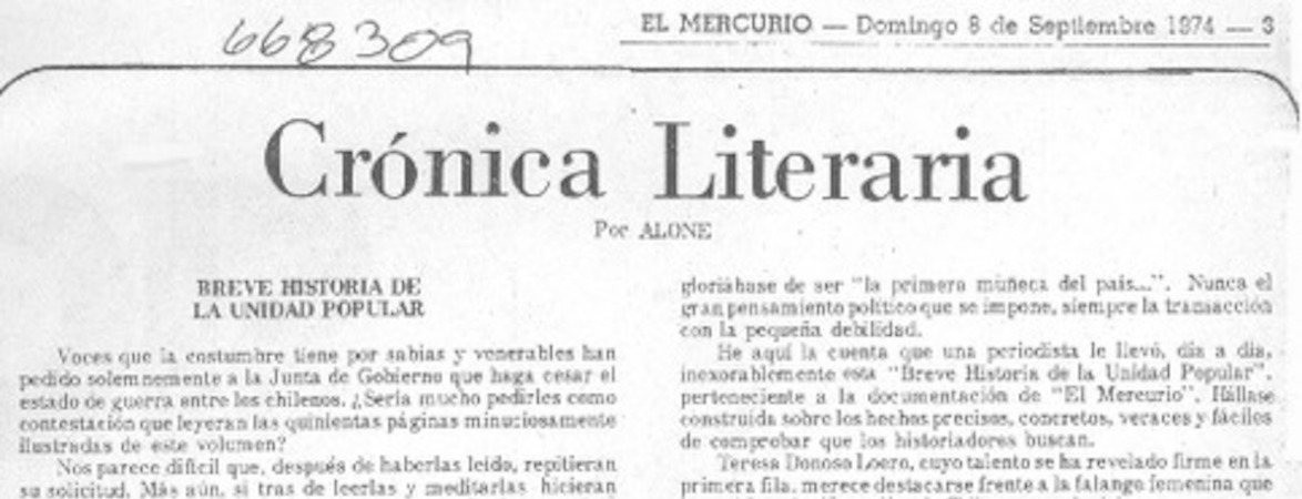 Breve historia de la Unidad Popular
