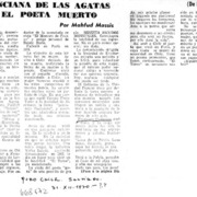 La anciana de las ágatas y el poeta muerto