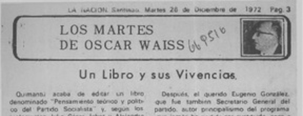 Un libro y sus vivencias
