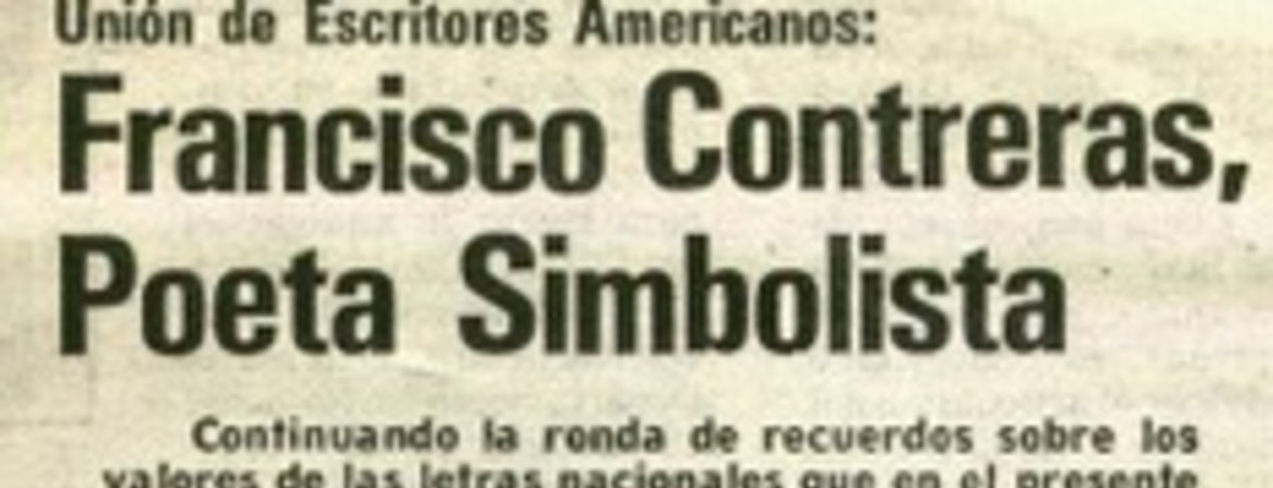 Francisco Contreras, poeta simbolista.