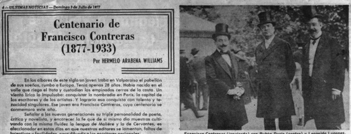 Centenario de Francisco Contreras (1877-1933)