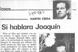 Si hablara Joaquín