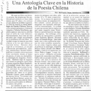 Una antología clave en la historia de la poesía chilena