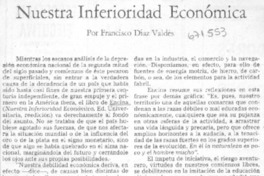 Nuestra inferioridad económica