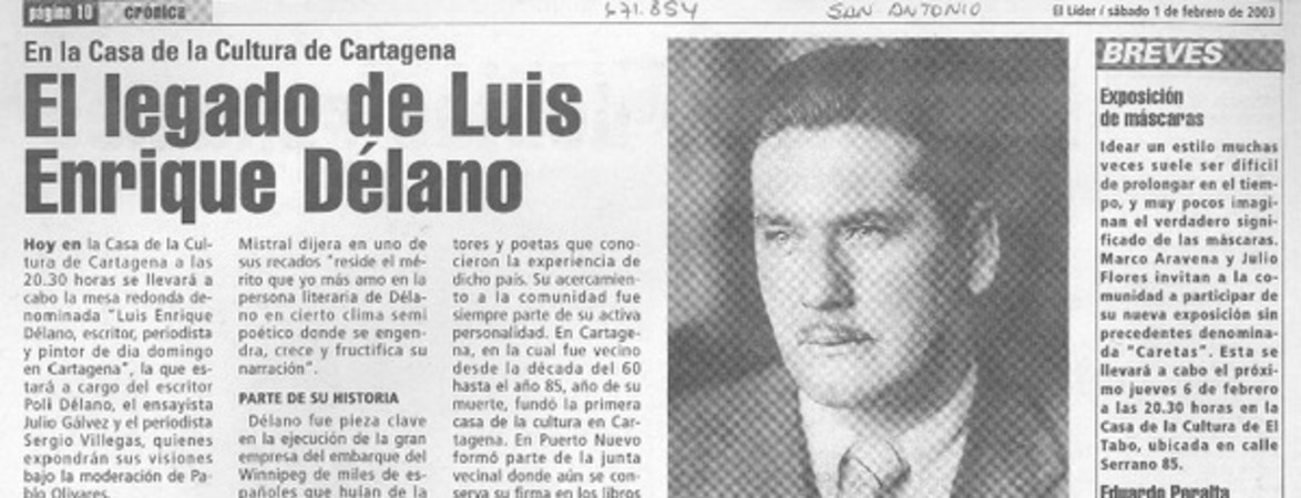 El legado de Luis Enrique Délano.