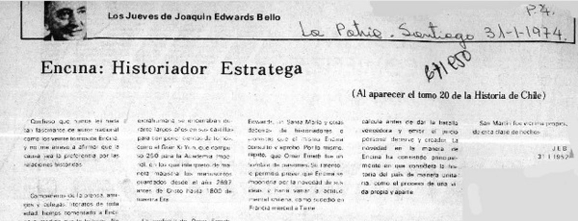 Encina: historiador estratega.