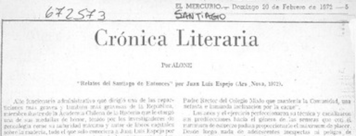 Crónica literaria