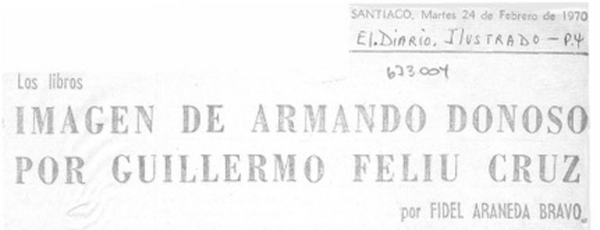 Imagen de Armando Donoso por Guillermo Feliú Cruz