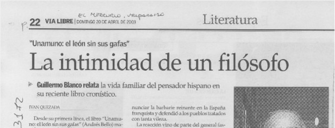La intimidad de un filósofo