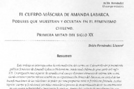 El cuerpo-máscara de amanda Labarca