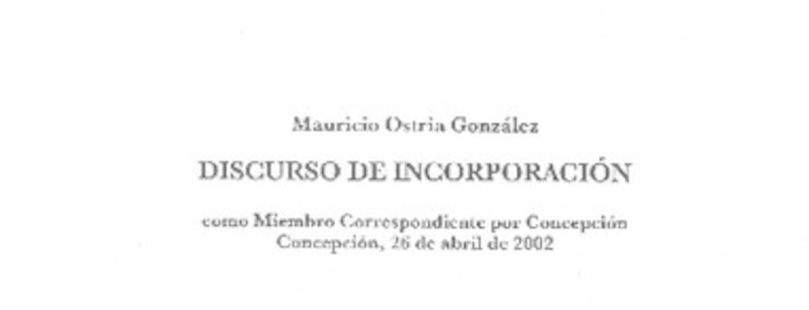 Discurso de incorporación