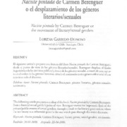 Naciste pintada de Carmen Berenguer o el desplazamientos de los géneros literariossexuales