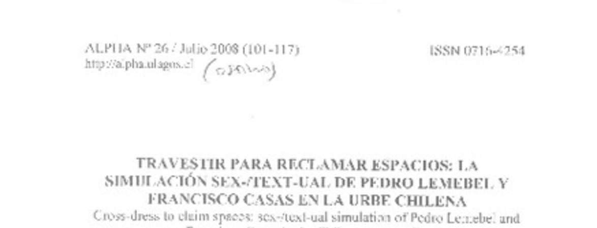 Travestir para reclamar espacios