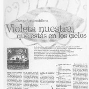 Violeta nuestra que estás en los cielos