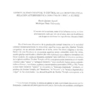 Espiritualidad colonial y control de la escritura en la Relación autobiográfica (1650-1730) de Úrsula Suárez