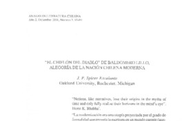 "El chiflón del diablo" de Baldomero Lillo, alegoría de la nación chilena moderna