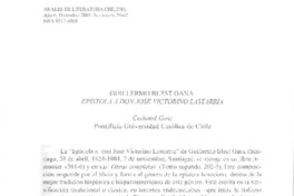 Epístola a don José Victorino Lastarria