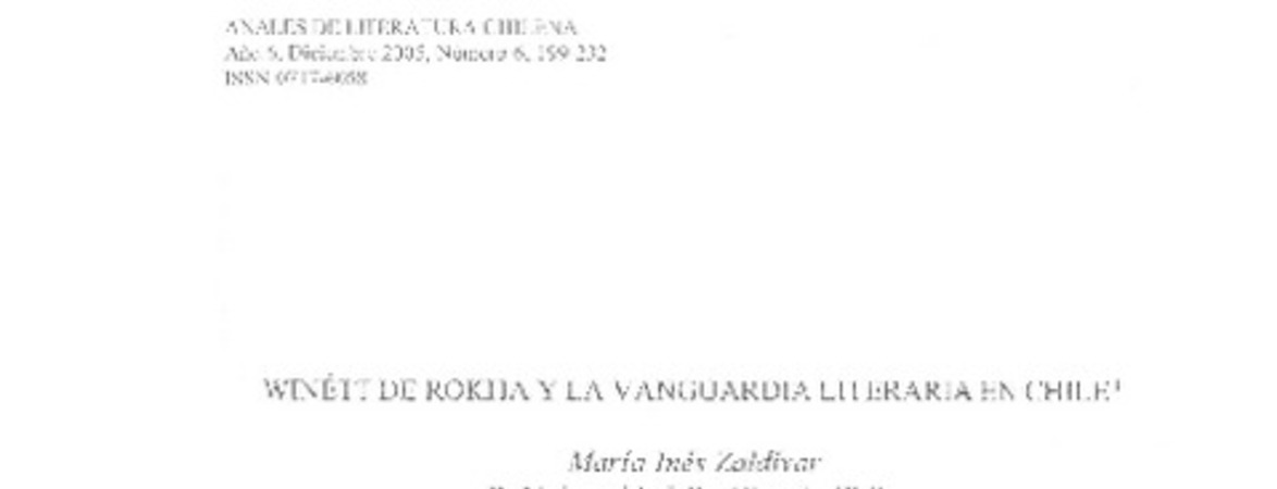 Winnétt de Rokha y la vanguardia literaria en Chile