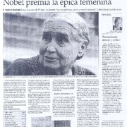 Nobel premia la épica femenina