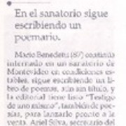 Evalúan dar de alta a Mario Benedetti