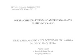 Descentramiento y colectividad en la obra de Diego Maquieira