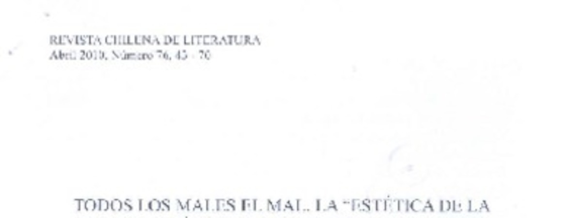 Tosos los males el mal