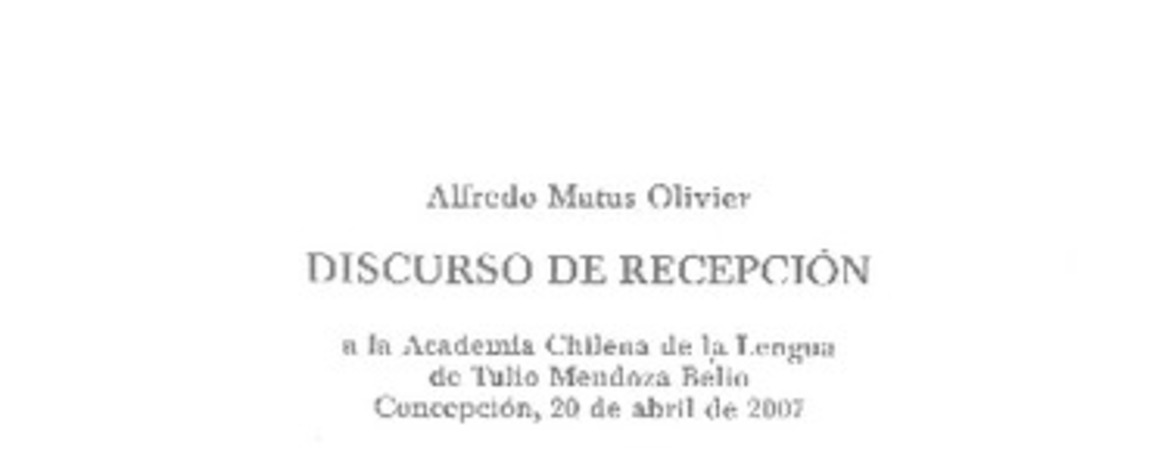 Discurso de recepción