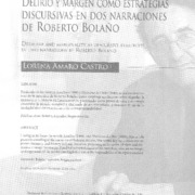 Delirio y margen como estrategias discursivas en dos naraciones de Roberto Bolaño