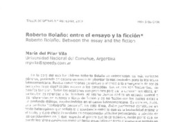 Entre el ensayo y la ficción