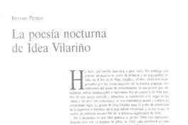 La poesía nocturna de Idea Vilarino