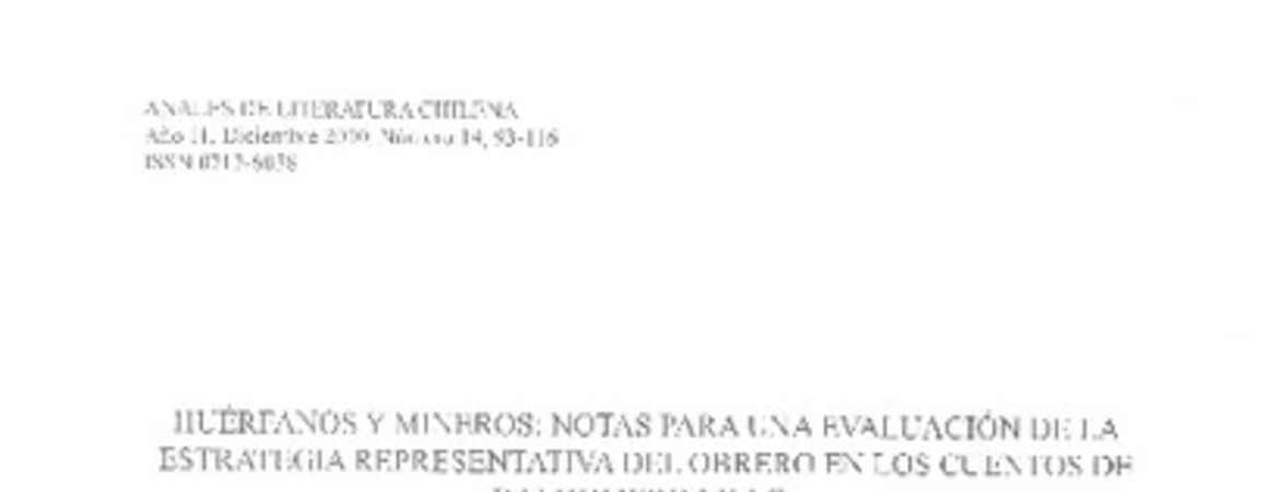 Huérfanos y mineros