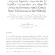 La figura de la pérdida como catástrofe del individuo contemporáneo en la trilogía Un animal mudo levanta la vista