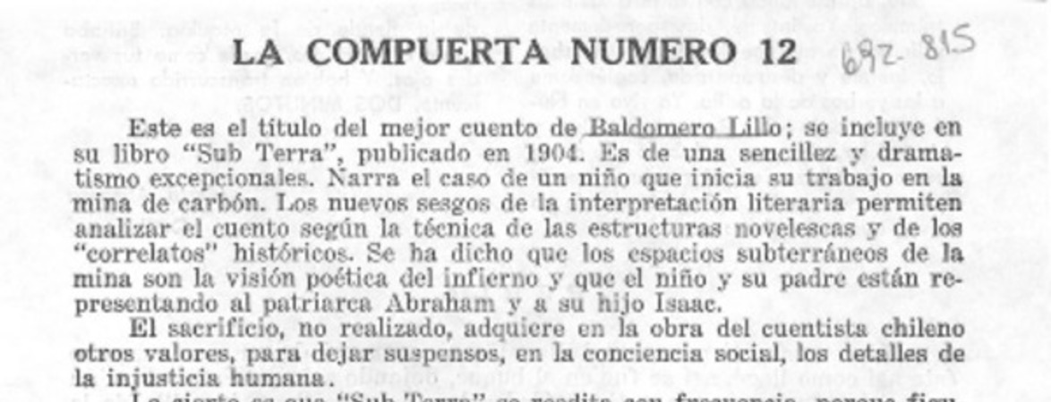 La compuerta número 12