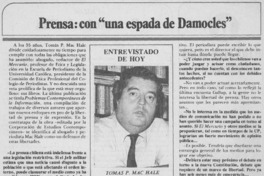 Prensa, con "una espada de Damocles": [entrevista]