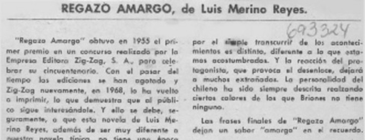 Regazo amargo.
