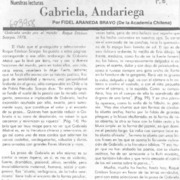 Gabriela, andariega